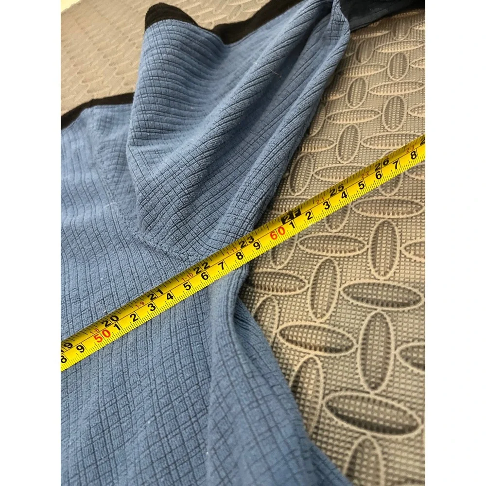 The North Face Fleece Pullover Mens L Blue TKA 100 Grid 1/4 Zip‎ Long Sleeve